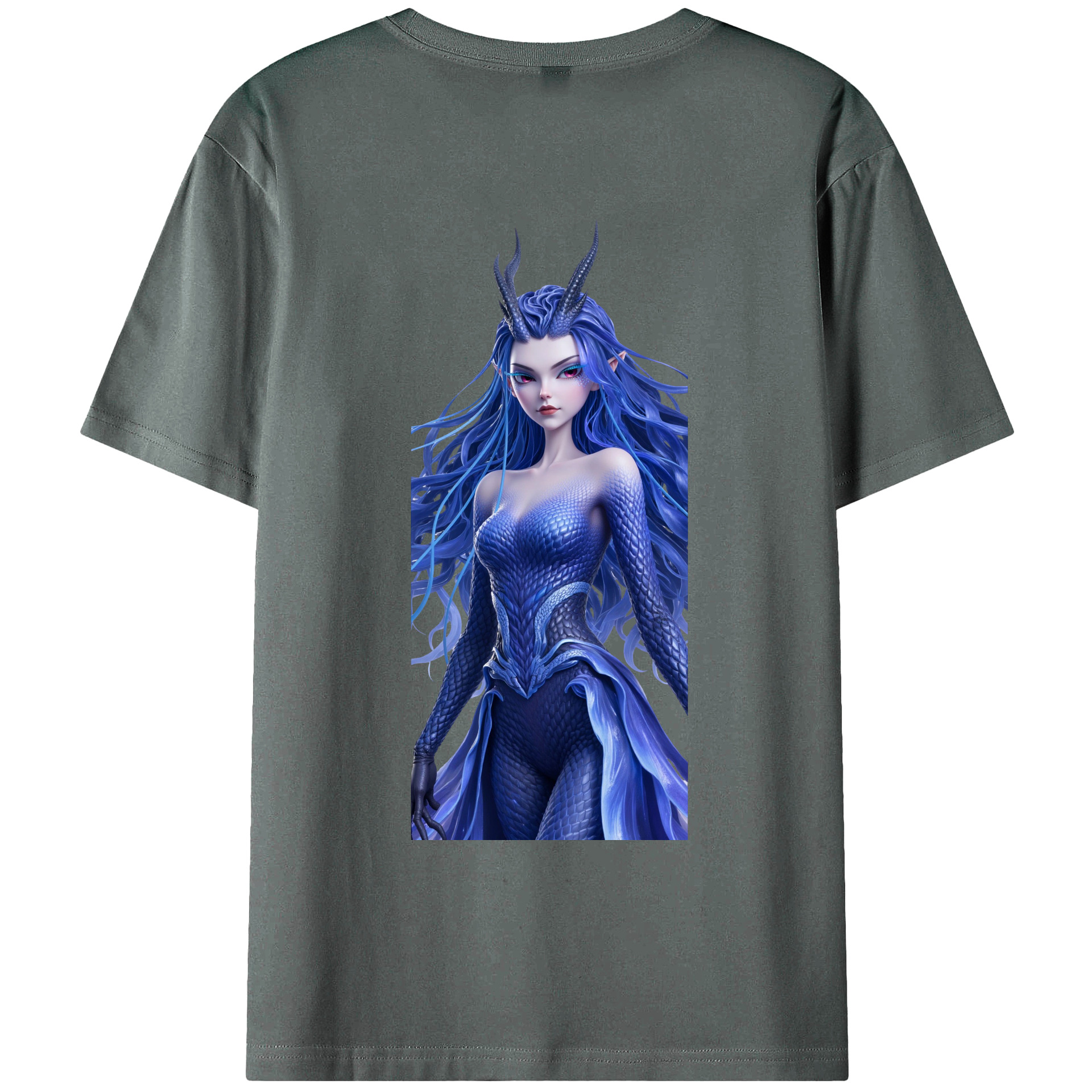 （画像用） Ne Zha 2 ナタ 魔童の大暴れ 綿100％ メンズ半袖Tシャツ（バックプリント） 通気性
